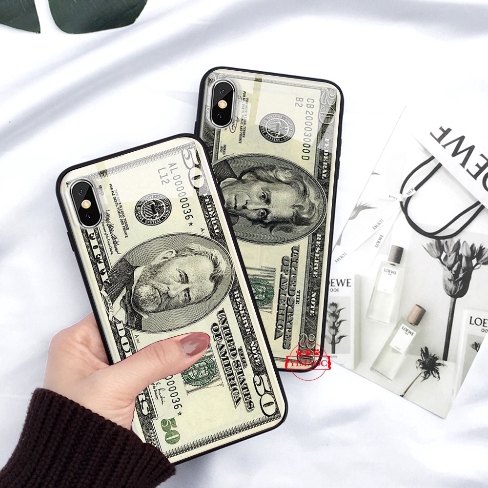 Ốp điện thoại mặt kính họa tiết đô la độc đáo cho OPPO A5 A9 2020 A1K A59 A83 Reno 2 2F Realme 3 5 Pro