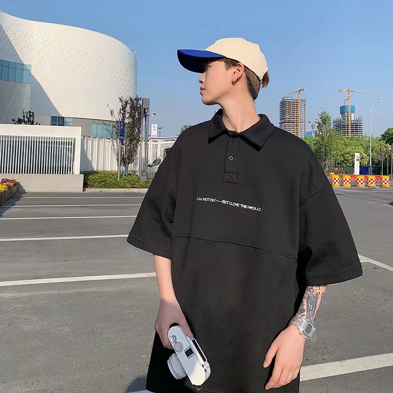 Áo Thun Polo Ngắn Tay In Chữ Thời Trang Dành Cho Nam Size M-3XL