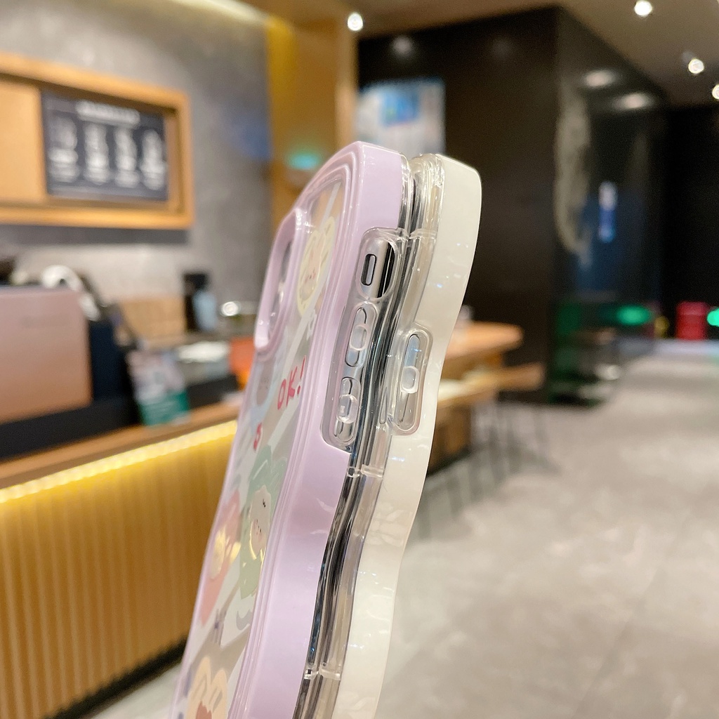 Ốp Điện Thoại Chống Sốc Họa Tiết Động Vật Hoạt Hình Cho iPhone 14 / 13 / 12 / 11 / X