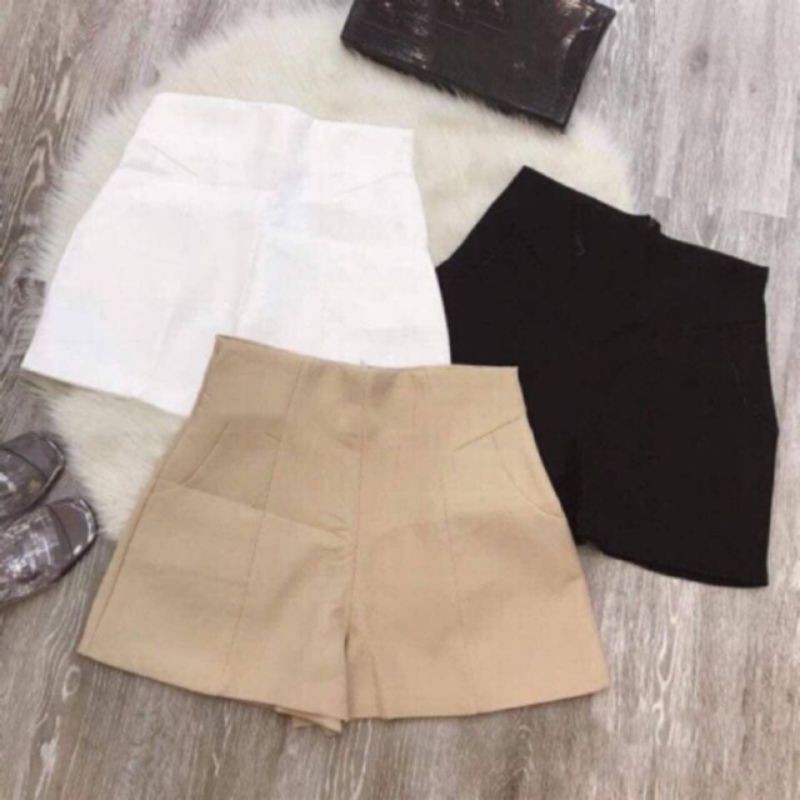 Quần Short Nữ Cạp Cao Chất Tuyết Mưa tôn dáng, thời trang dễ phối đồ Q094