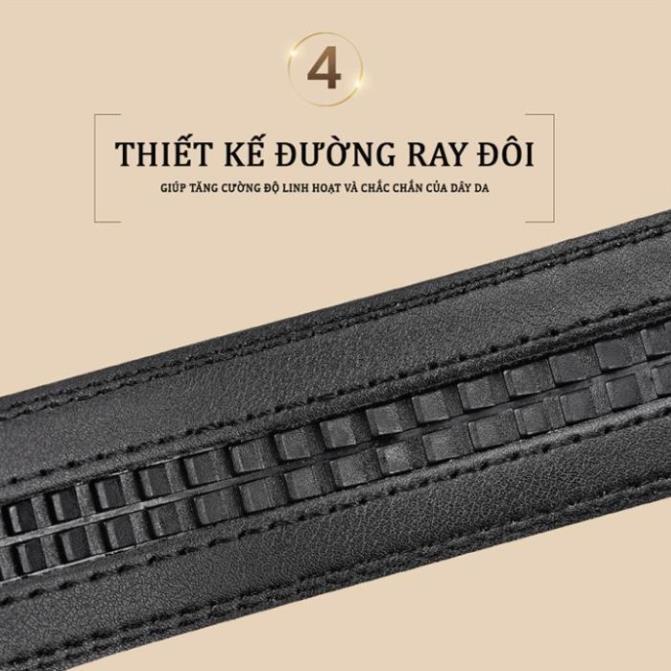 Thắt Lưng Da Nam Khóa Tự Động Dây Nịt Nam Da Cao Cấp Nam Tính Thời Thượng Dành Cho Doanh Nhân