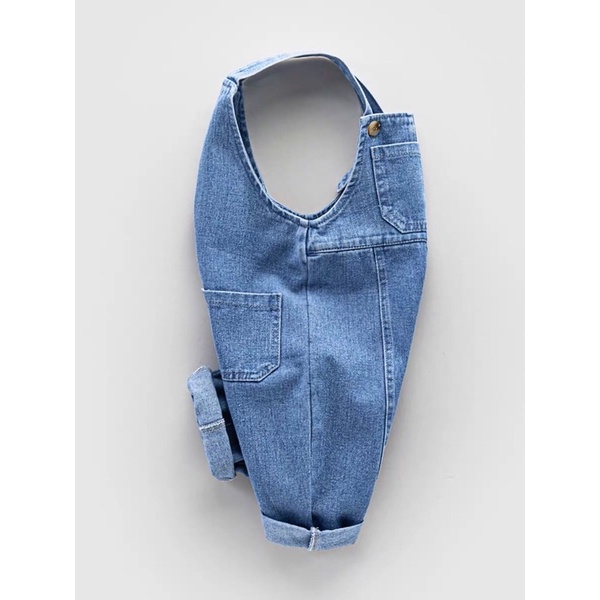 Yếm  jeans cho bé trai và bé  gái  phối đường may mặc  cực kỳ xinh Y0010