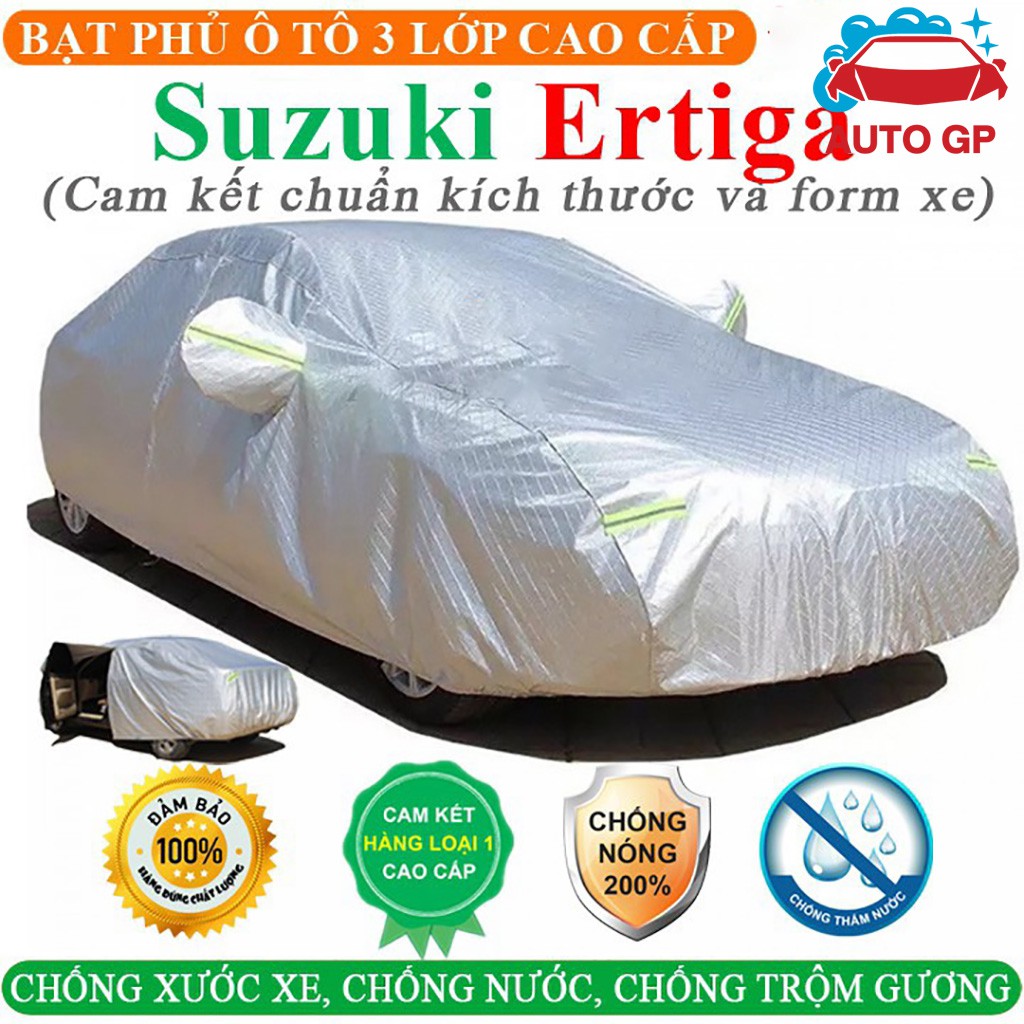 Bạt Phủ Xe Ô Tô SUZUKI ERTIGA 3 Lớp Ép Nhiệt Tráng Nhôm, Chống Nắng, Chống Mưa, Chống Cháy – AUTOGP