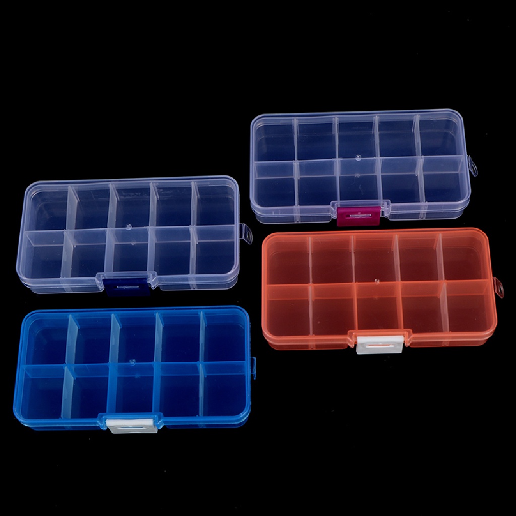 Hộp Nhựa Trong Suốt Với 10 Ngăn Đựng Trang Sức Tiện Lợi