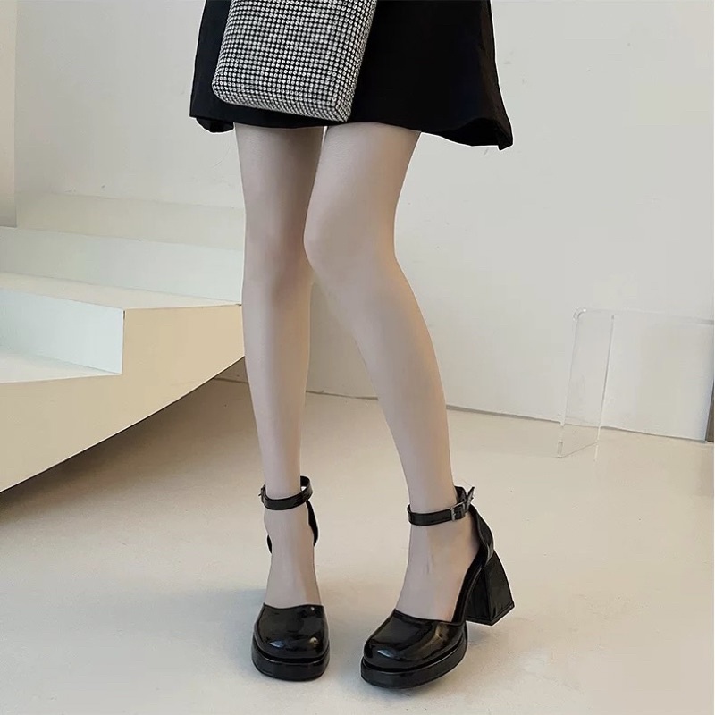 GIÀY BÚP BÊ ĐẾ CAO 9CM B263 CÓ QUAI