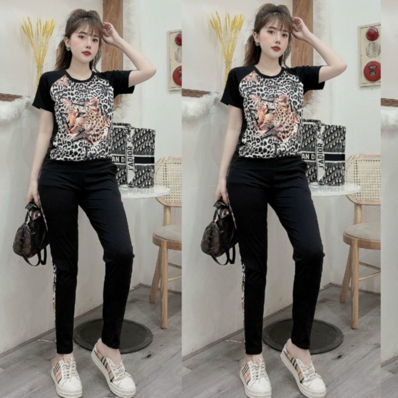 [Đồ bộ cao cấp] Đồ bộ nữ phối họa tiết siêu sang