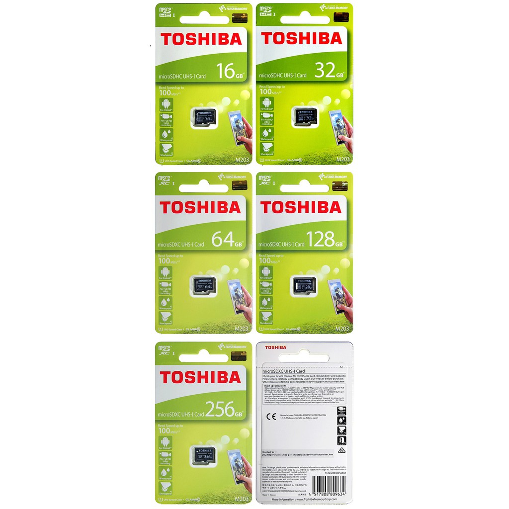 Thẻ nhớ MicroSDXC Toshiba M203 UHS-I U1 128GB 100MB/s - chuyên camera và điện thoại (Đen)