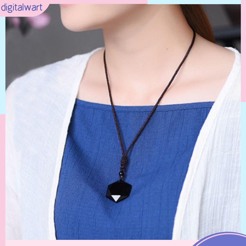 Vòng cổ Mặt Đá Obsidian Nhân Tạo Thời Trang