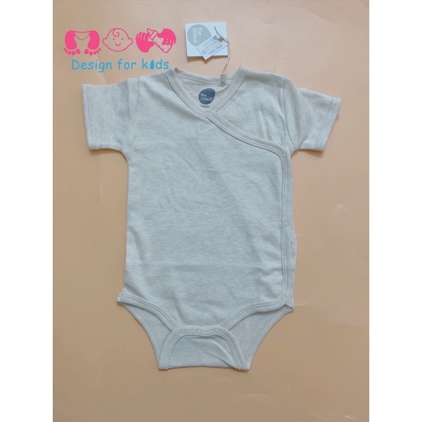 Body chip cộc tay VẠT CHÉO vải ORGANIC COTTON cao cấp cho bé