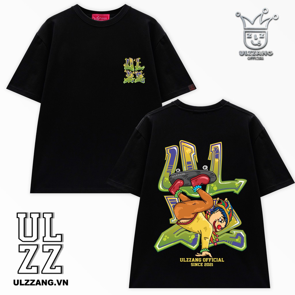 Áo thun local brand ULZZ ulzzang skate dáng tay lỡ unisex U-11