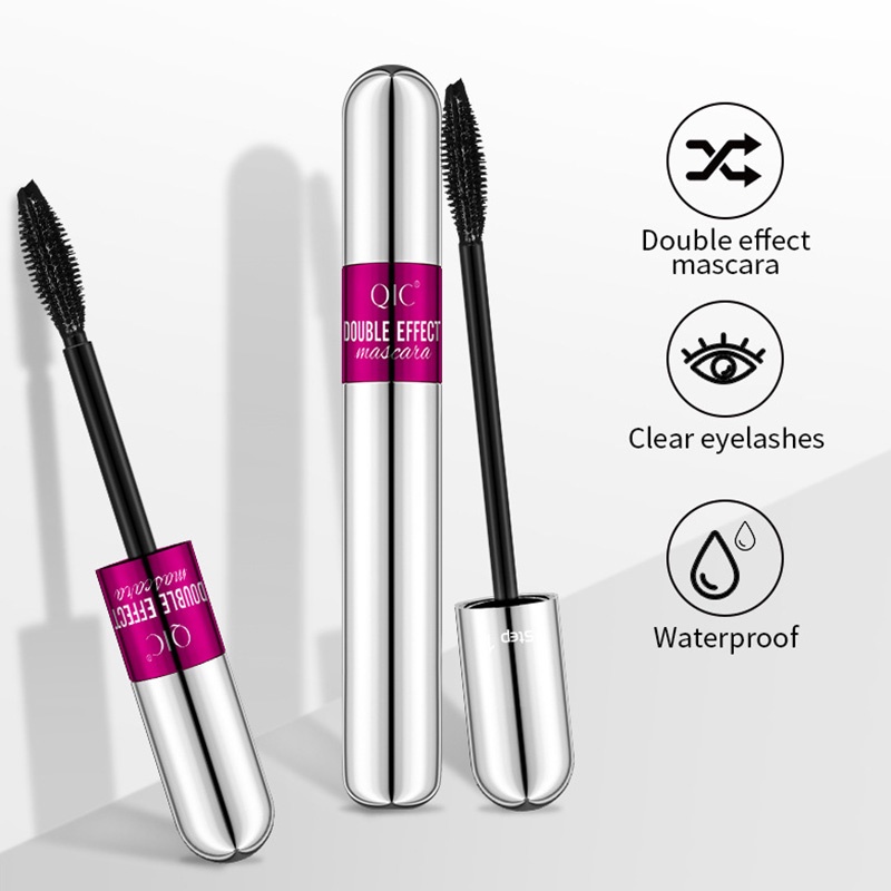 Set 2 Mascara Sợi Tơ 4D Làm Dày Và Dài Mi Chống Thấm Nước Tiện Lợi