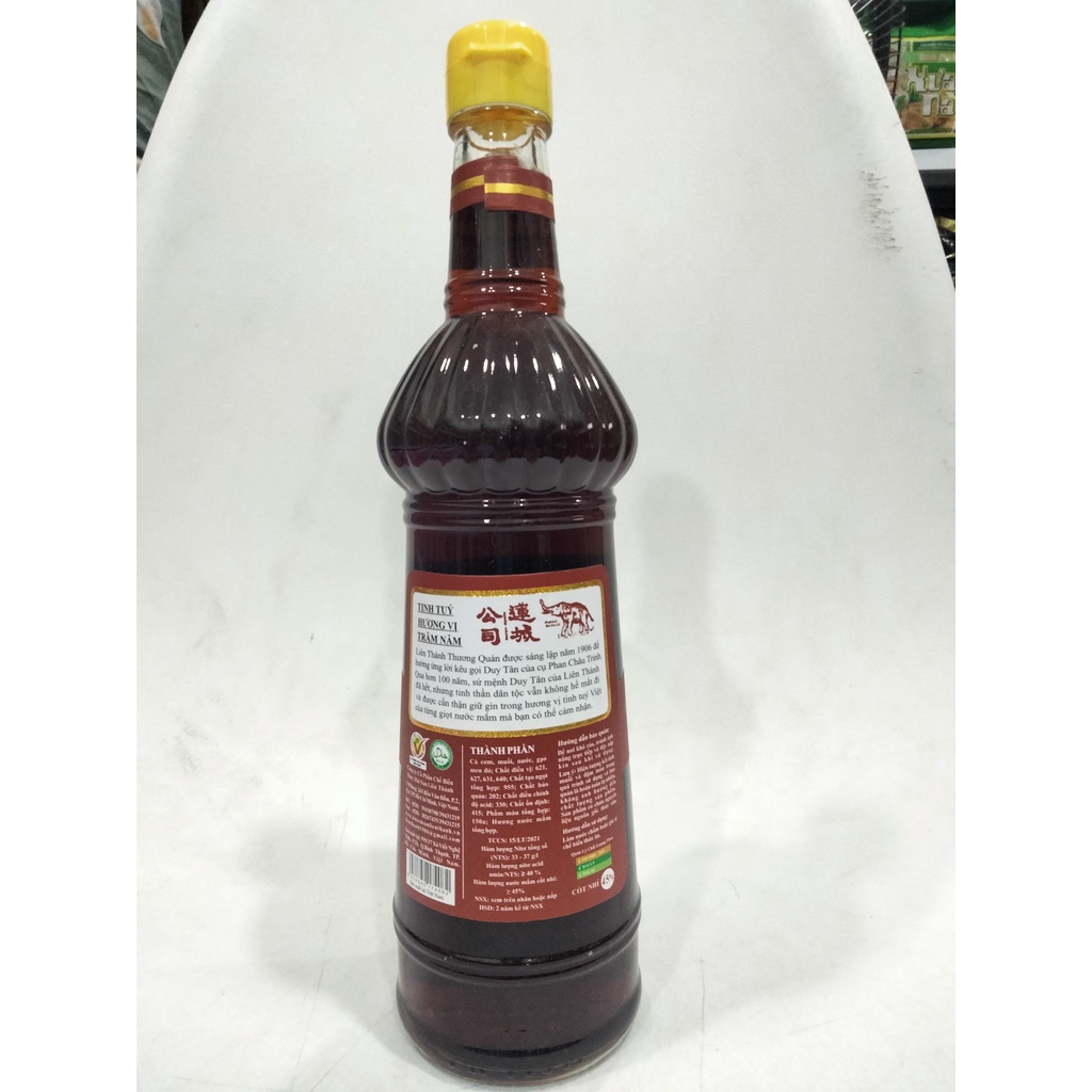 Nước mắm Liên Thành nhãn vàng, chai 600ml