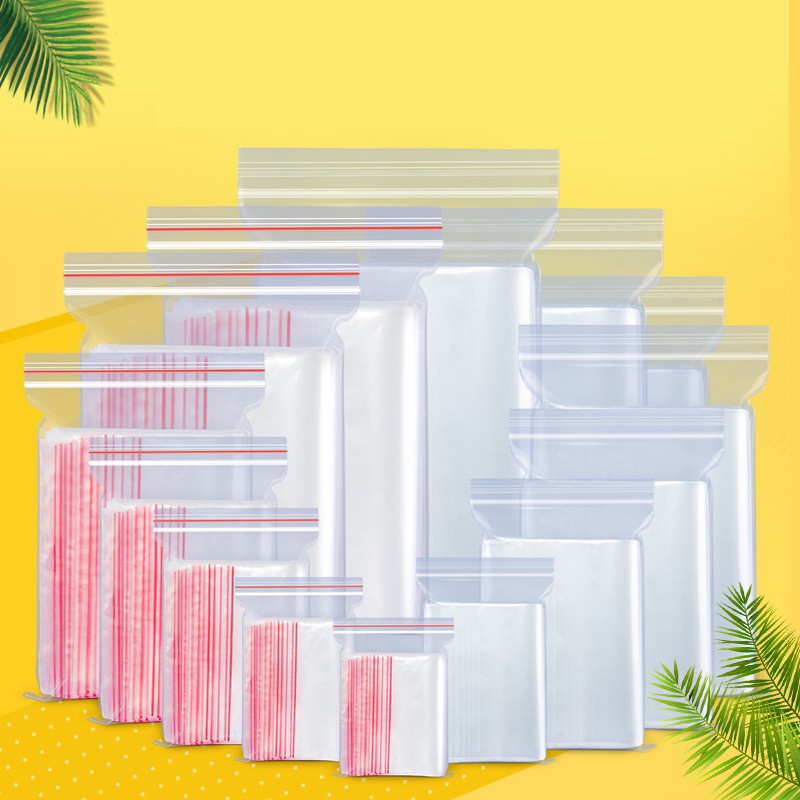 1 kg túi zip chỉ đỏ các size