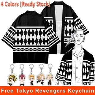 Áo khoác kimono tay ngắn in họa tiết anime Tokyo Revengers 3D cá tính thời trang