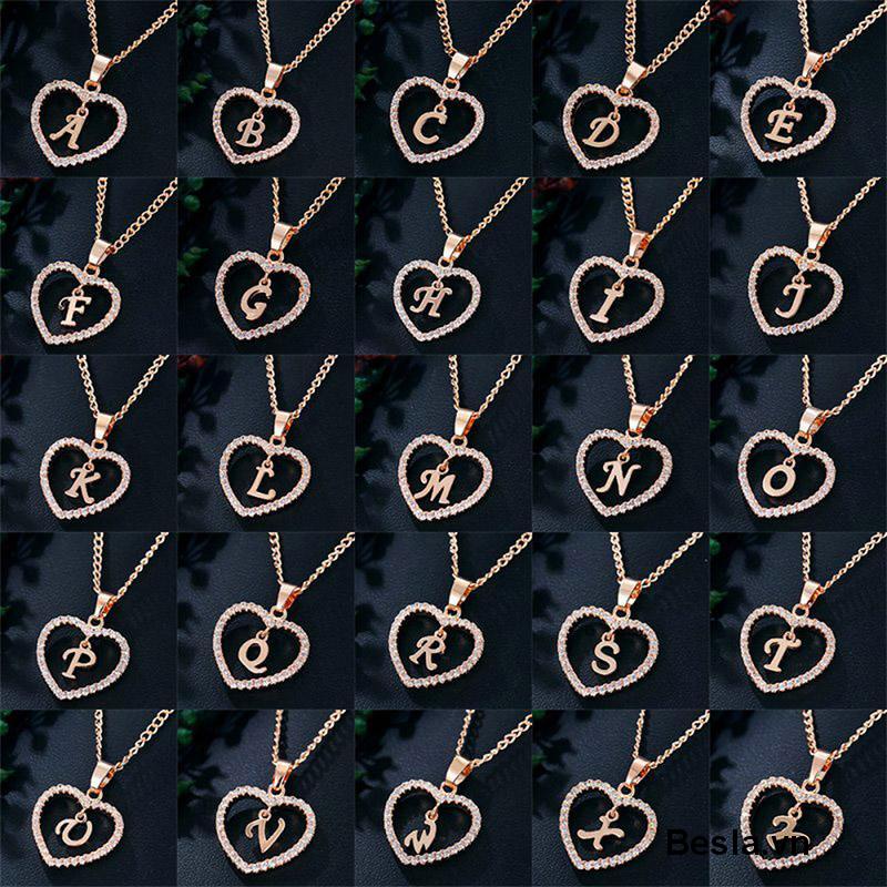 Vòng cổ Mặt 26 Chữ Cái Đính Đá Zircon Thời Trang Cho Nữ