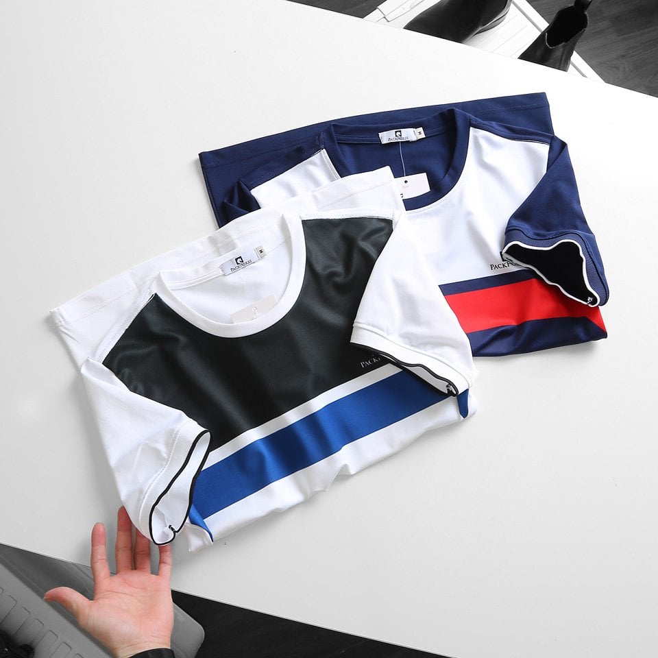Áo phông nam cổ tròn PACK HORSE 2M - Chất liệu poly cao cấp, co giãn 4c - Form slim chuẩn dáng. THE BASIC STORE0