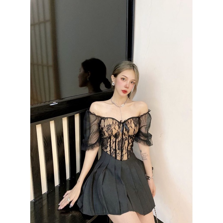 Hàng Mới Về Hàng Mới Về Mới Áo Ren Tay Phồng Thêu Họa Tiết Phong Cách Cổ Điển Thanh Lịch Dành Cho Nữ