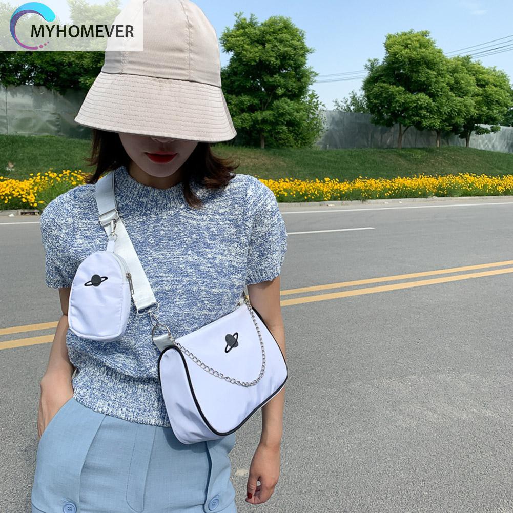 Túi Đeo Chéo  Vải Nylon Khóa Kéo Thời Trang Cho Nữ