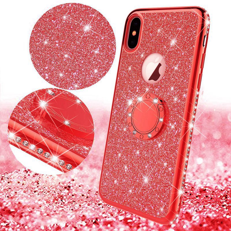 Ốp lưng kèm iring cho iPhone X XS XR XS Max 6 7 8 Plus