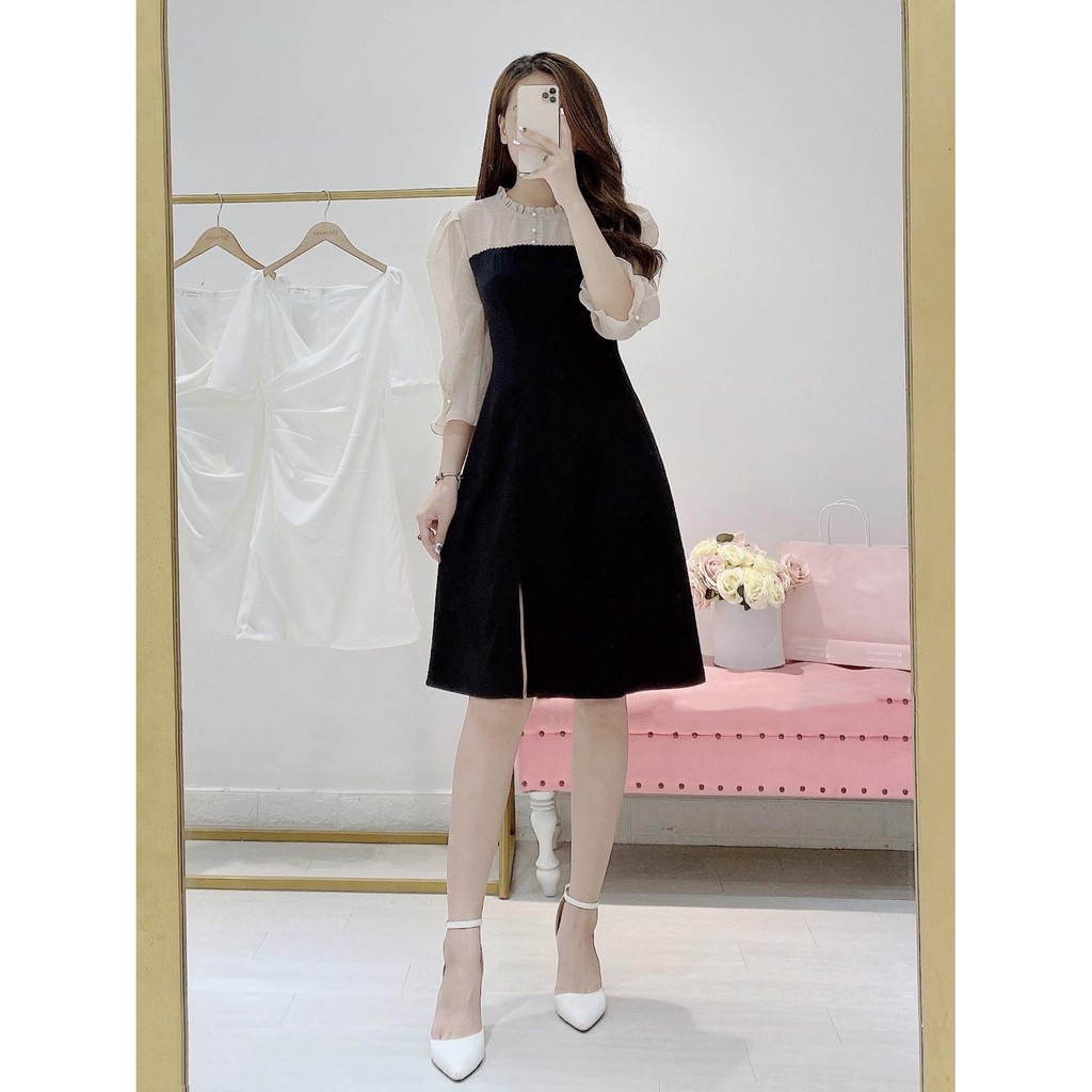 Đầm Bigsize phối voan DA0017 - Tú Mỡ - Đủ size từ 50-85KG | BigBuy360 - bigbuy360.vn