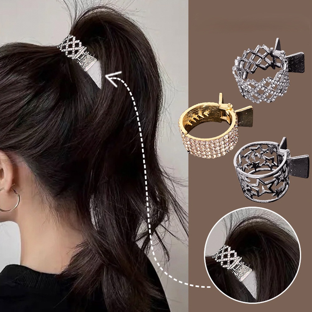 Kẹp Tóc Đuôi Ngựa Hình Học Rỗng Cá Tính Cho Nữ