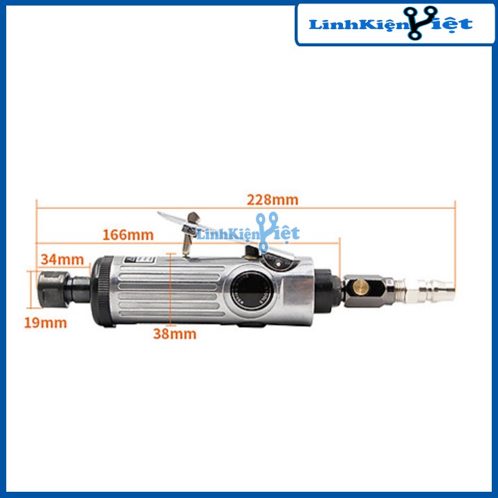 Bộ Máy Mài Hơi Mini Cầm Tay Die Grinder 8206 Trục Kẹp 3mm/6mm