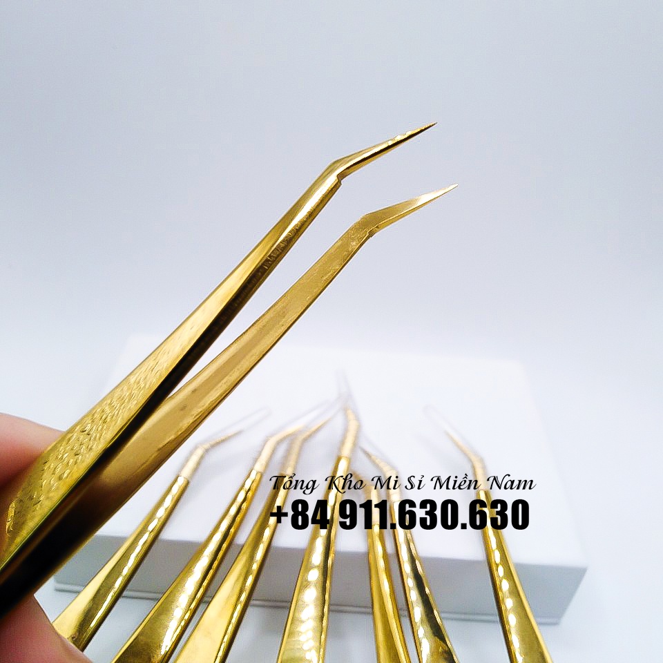 Nhíp cong 45 độ mới _ nhíp cong bao da mới _dụng cụ mi_Thiên Ngọc Mi