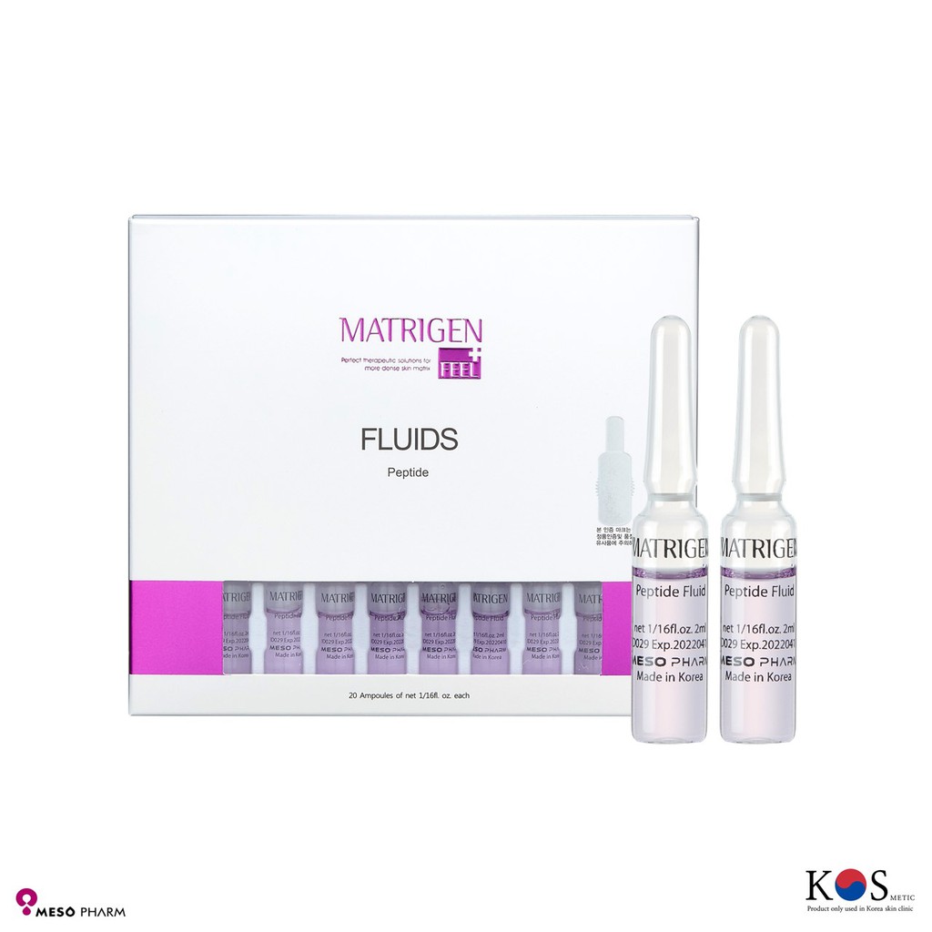 MATRIGEN: PEPTIDE FLUID 1 HỘP (Chăm sóc da, bản chất, sức khỏe, huyết thanh, sắc đẹp, chất chăm sóc da, chăm sóc da huyết thanh, chất đẹp, Độ đàn hồi / Ngăn ngừa nếp nhăn / Da chảy xệ / Da lão hóa)