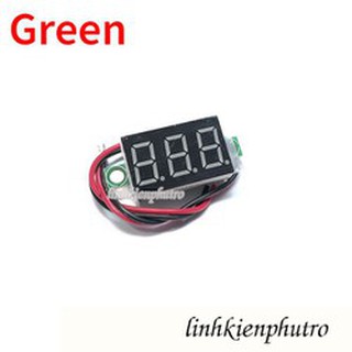 Đồng hồ đo áp hiển thị Led 7 đoạn 3.7 - 32VDC Xanh Lá