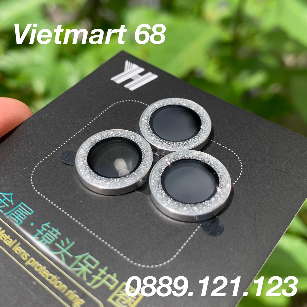 Bộ 3 Vòng Kim Tuyến Bảo Vệ Camera Cho iPhone 12Pro, 12Pro Max, 13Pro-PRM  - Chống Bụi, Hạn Chế Vân Tay - Siêu Sang Chảnh