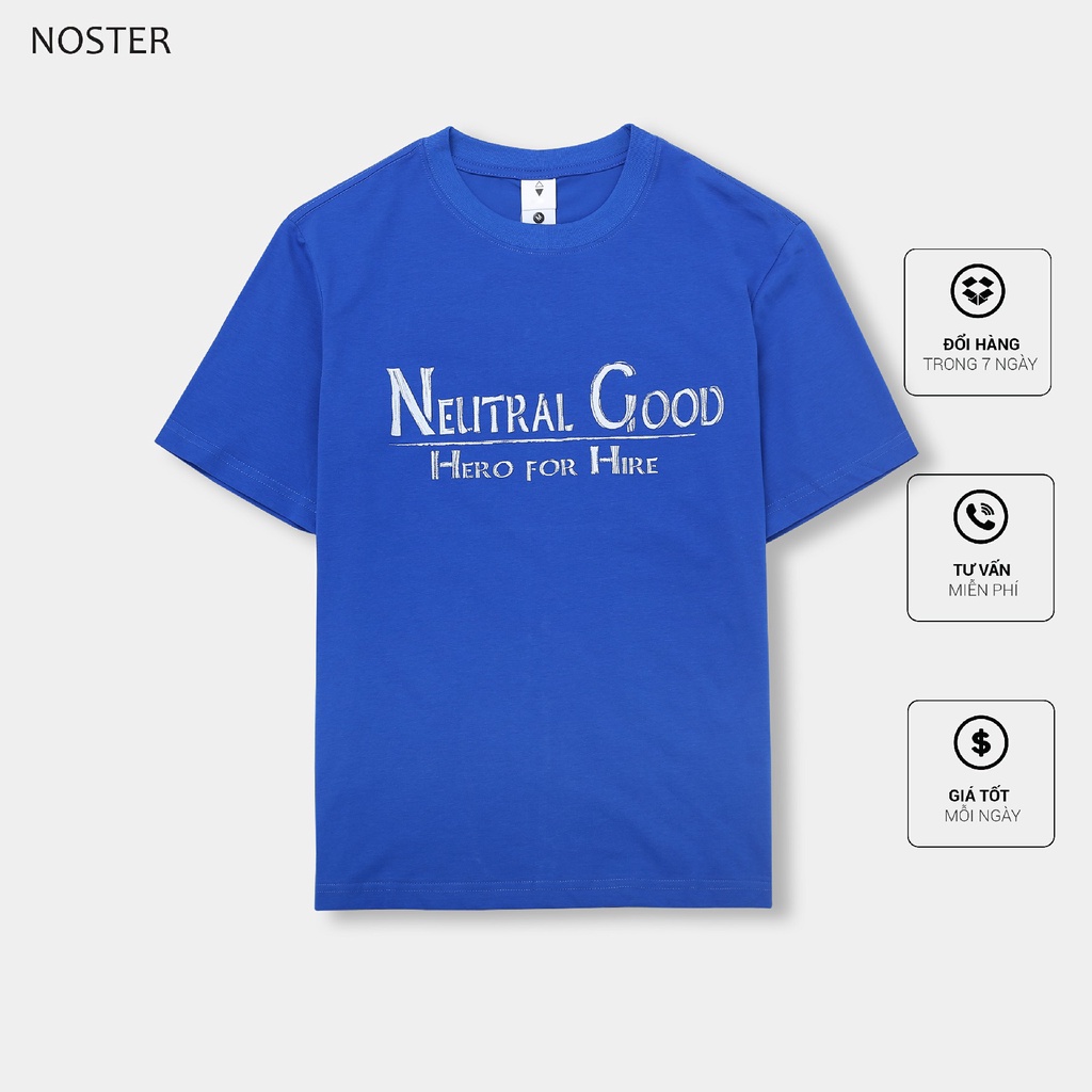 Áo phông họa tiết chữ Neutral Good, chất vải cotton, phom dáng hàn trẻ trung, năng động mã AP22091