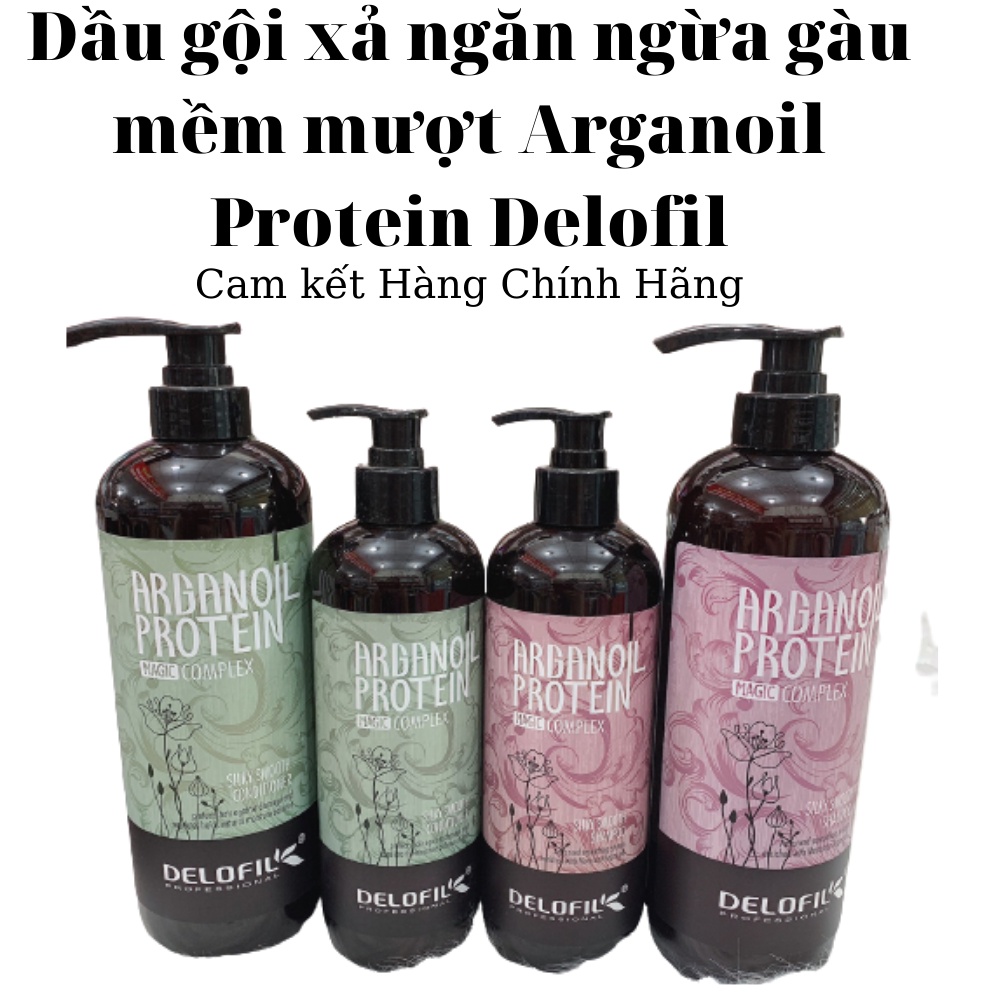 [DELOFIL] Dầu gội xả ngăn ngừa gàu mềm mượt Arganoil Protein Delofil 800ml (Hàng chính hãng)