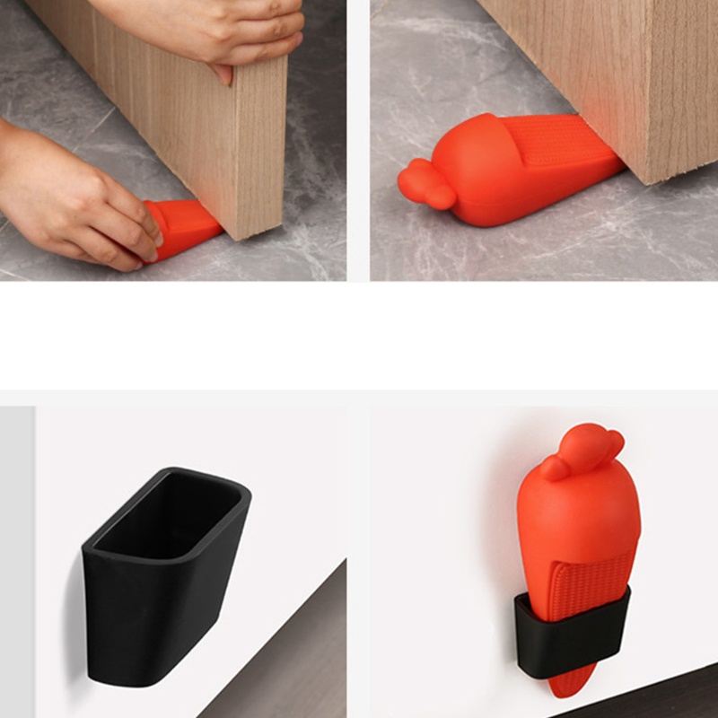 Dụng Cụ Chặn Cửa Hình Củ Cà Rốt Dễ Thương Chống Kẹt Tay Có Thể Tháo Rời