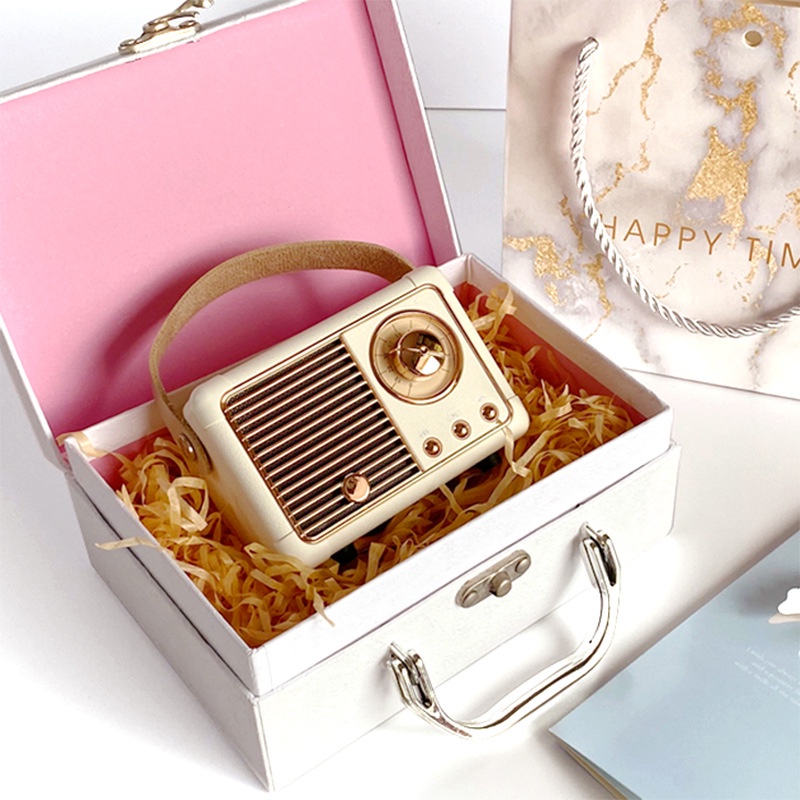 Loa Bluetooth Không Dây Phong Cách Retro, Nhỏ Gọn, Decor Phòng, Âm Thanh Sống Động