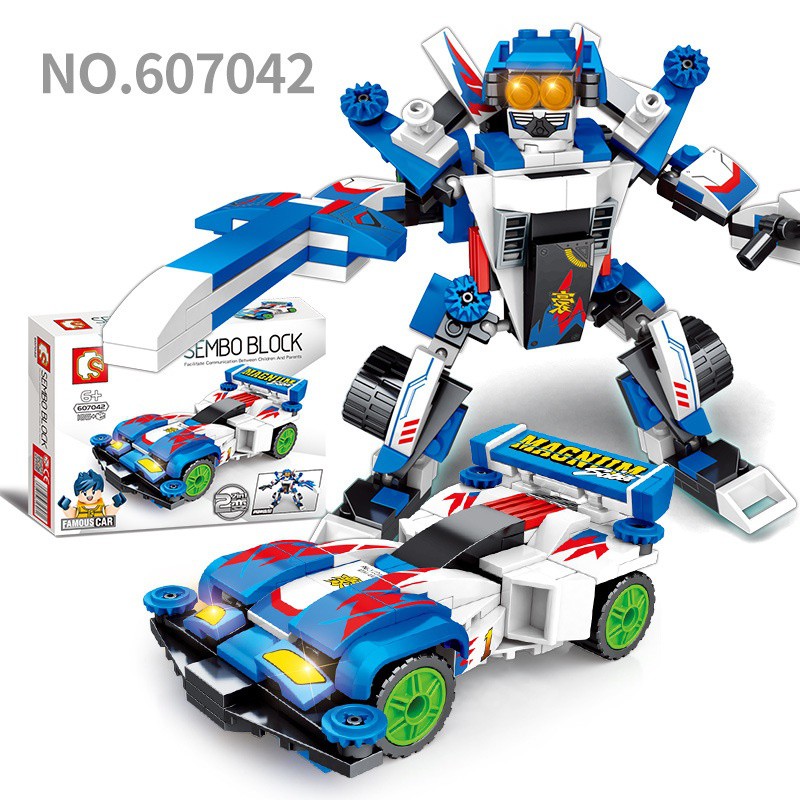 Lego lắp ráp Sembo Block mẫu dòng xe đua No.607001=&gt;607012