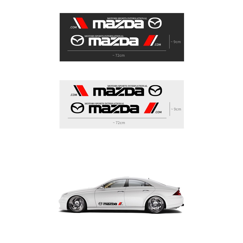 Set 2 Miếng Dán Logo Trang Trí Cửa Xe Hơi Mazda 2 3 MS 6 CX5 CX4 CX3 CX5 Axela Demio