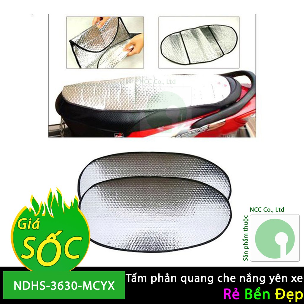 Tấm Phản Quang Che Nắng Chống Nóng Yên Xe Máy – Tinh Tế Với Hàng Quán,Công Ty Nhiều Xe - NDHS-MCYX3460 (Màu Bạc)