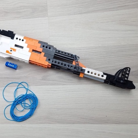 Đồ Chơi Lắp Ráp Kiểu  CSGO , Free Fire Lửa Chùa Súng Rifle AK-47 Asiimov Bắn Thun Với 1200+ Mảnh Ghép Của Kevin183