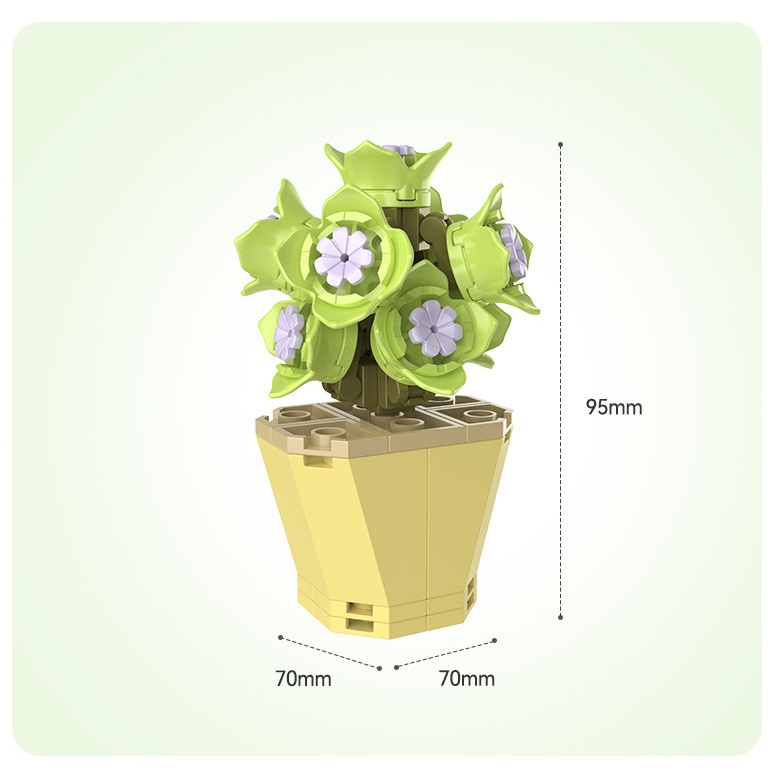 Đồ chơi lắp ráp hoa, chậu hoa cây cảnh mini độc đáo nhiều mẫu Jaki