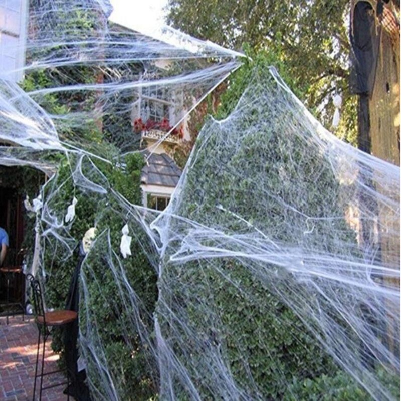 Mạng Nhện Giả Trang Trí Halloween Có Thể Kéo Dài