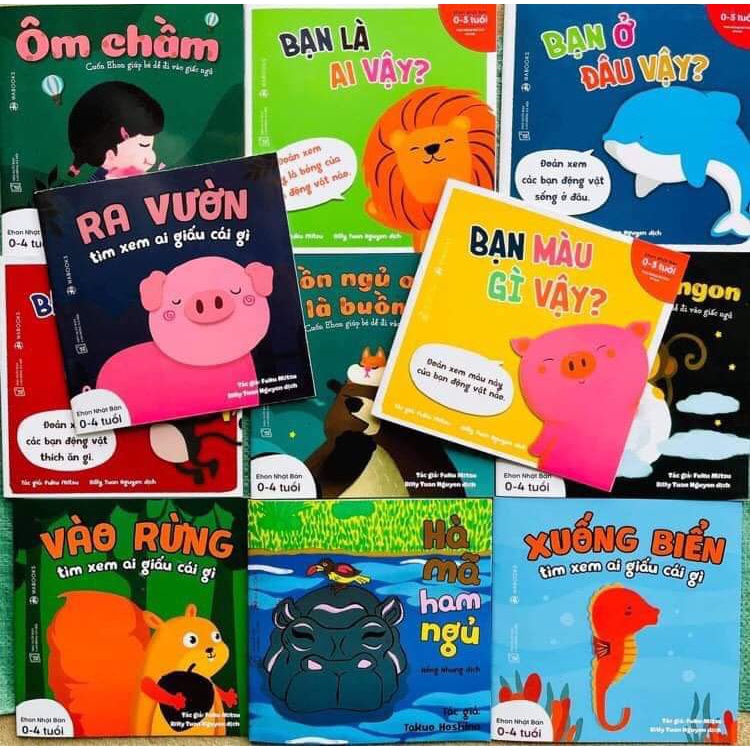 (Tặng quà 0đ)Bộ 11c Buồn ngủ ơi là buồn ngủ dành cho bé 0-4 tuổi phát triển nhận thức và trí thông minh