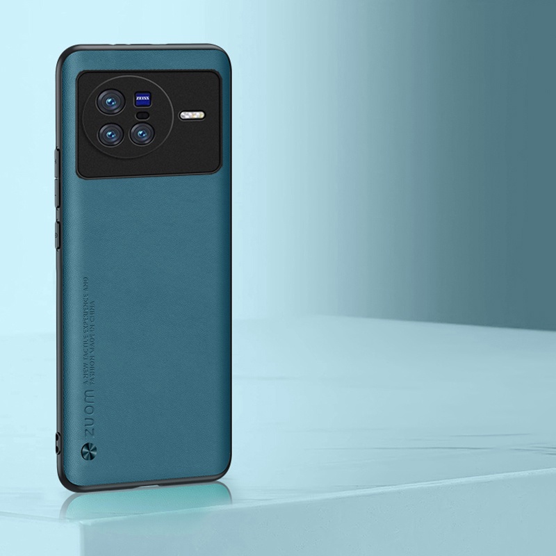 For Vivo X80 Pro 5G Case Plain Skin Leather Texture Back Cover For VivoX80Pro VivoX80 X80Pro X 80 80X Silicone Shockproof Coque