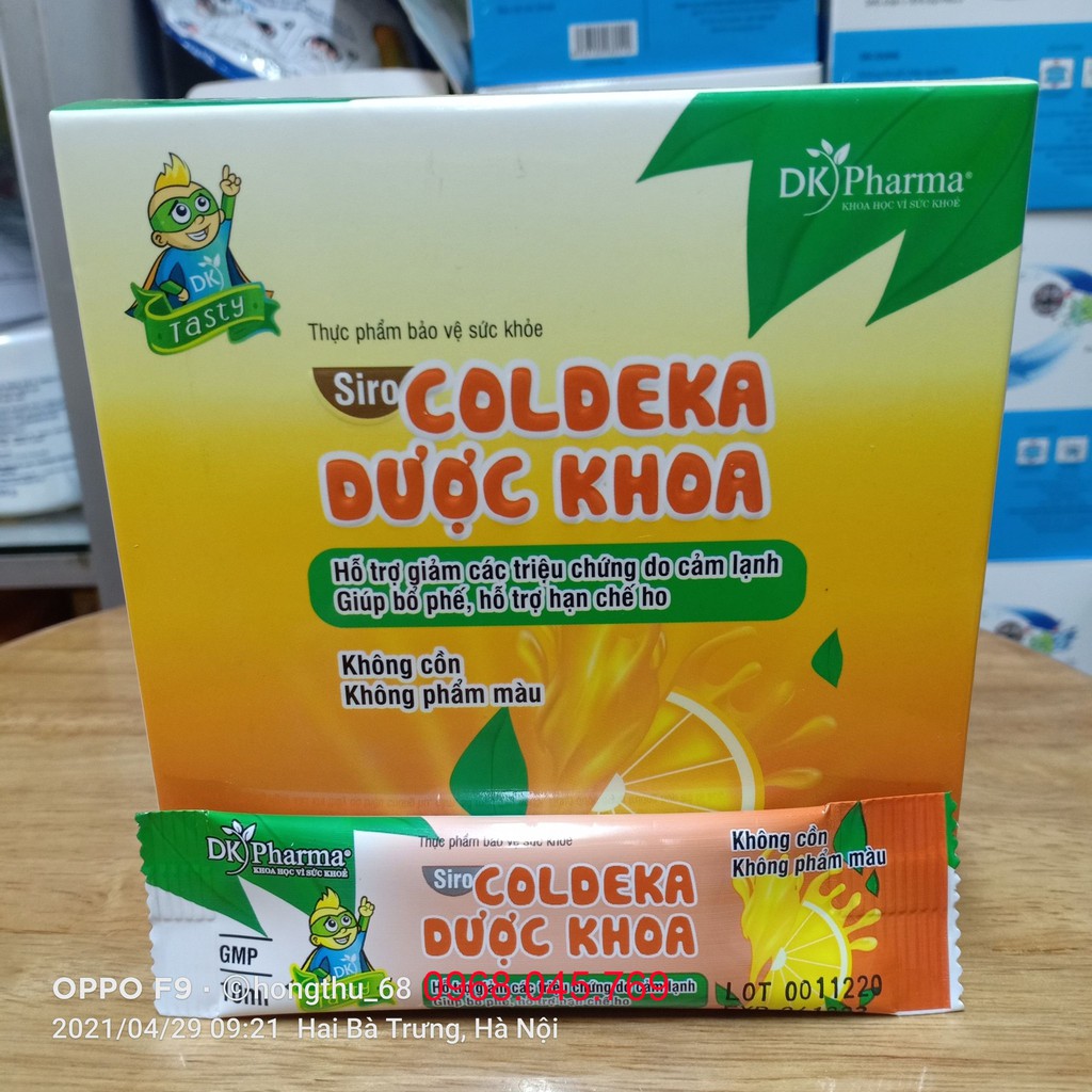 Siro COLDEKA Dược Khoa hộp 12 gói hạn dùng 2026