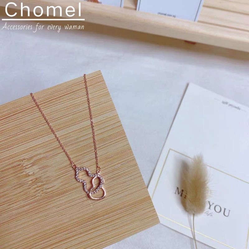 Dây Chuyền Ngắn Thiết Kế Mặt Hình Quả Bầu Đính Đá Lấp Lánh Sang Trọng Dành Cho Nữ