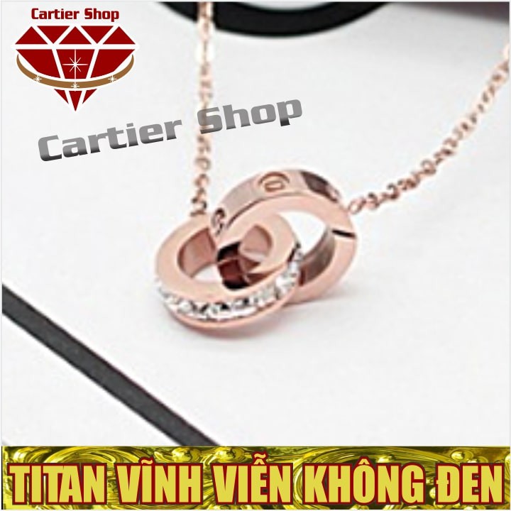 Dây Chuyền Titan 2 Nhẫn Cartier | Dây Chuyền Catier Titan Cao Cấp