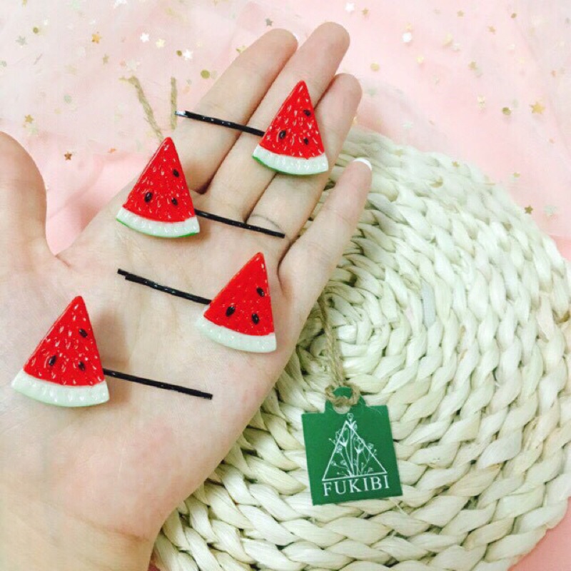 Buộc/kẹp tóc dưa hấu (1 chiếc)