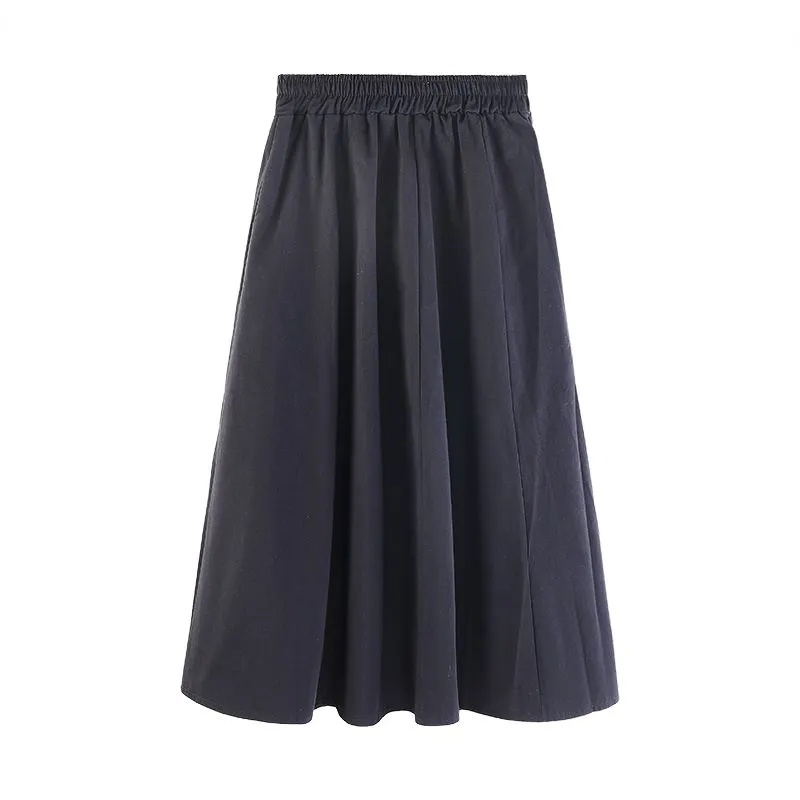 [45-100KG] Chân Váy Chữ A Cạp Cao Plus Size C8776
