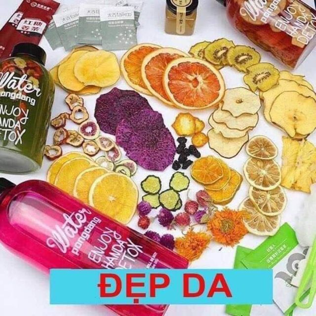 Detox Korea chính hãng (Set vip 5 vị trái cây + thảo mộc) GIẢM CÂN ĐẸP DA. TẶNG BÌNH + ĐƯỜNG + MẬT ONG