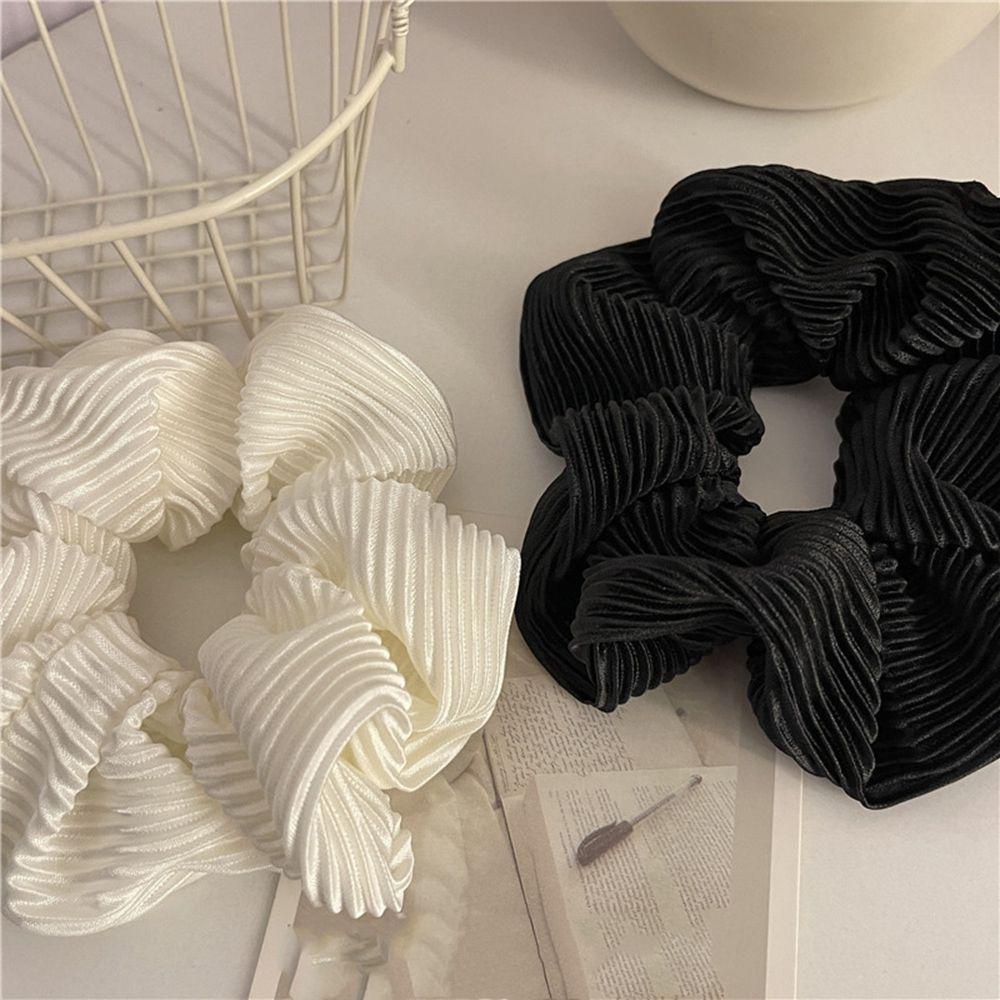 Dây Buộc Tóc Cao Su Lụa Satin Màu Trơn Đơn Giản VANES1