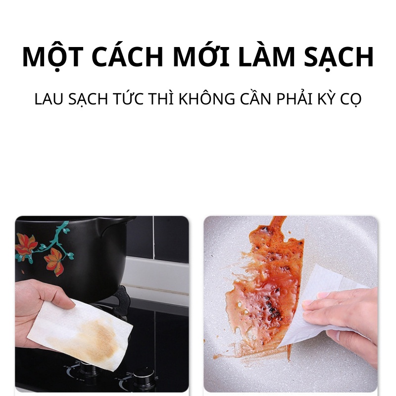 Khăn ướt lau bếp đa năng, giấy ướt lau vệ sinh nhà bếp, bát đĩa cơ lớn siêu dai an toàn cho da tay